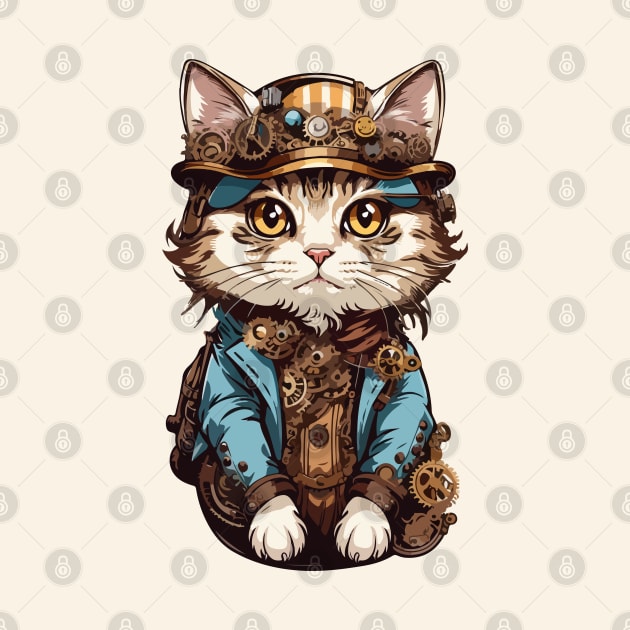 Steampunk, Cat venturer, Victorian Cat by CatCoconut-Art