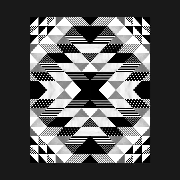 Native American Black and White Pattern by marieltoigo