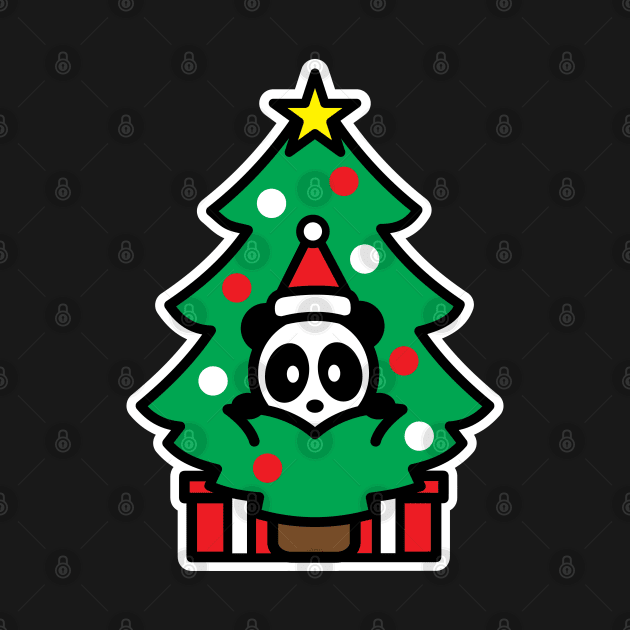 Panda Christmas Tree Bambu Brand Present Gift Stocking by Bambu