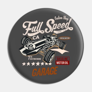 Full Speed Custom Shop Garage racing team Pin