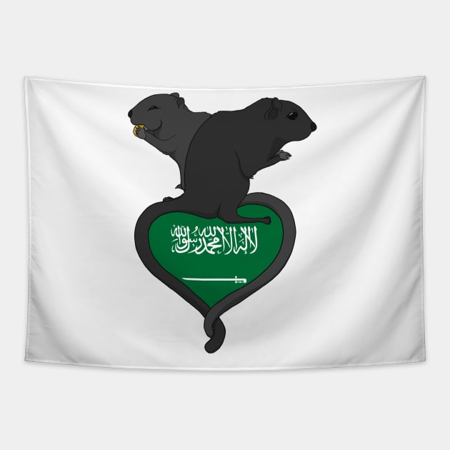 Gerbil Saudi Arabia (dark) Tapestry by RampArt