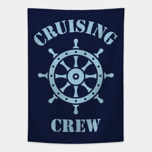 Cruising Crew (Crew Complement / Ship’s Wheel / Skyblue) Tapestry