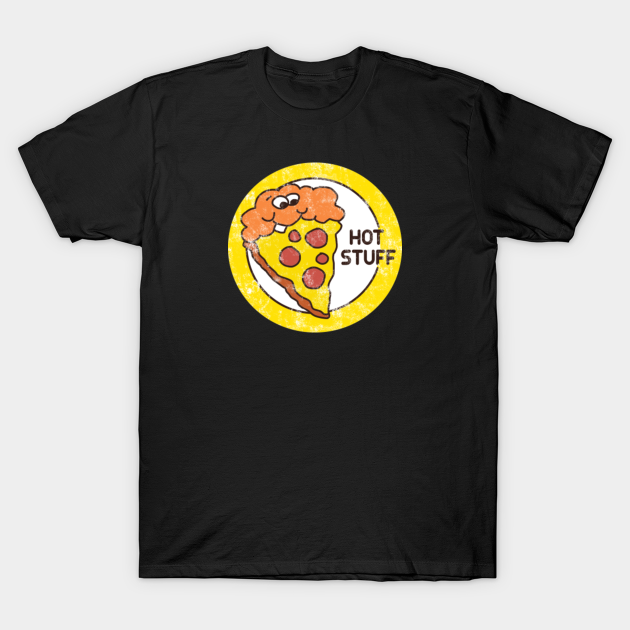 Retro Pizza Sticker - 1980s - T-Shirt