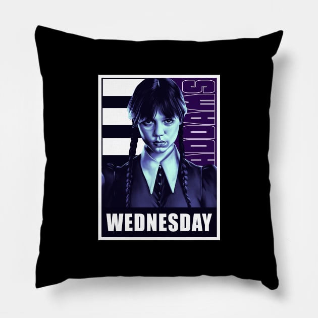 Wednesday Pillow by ActiveNerd