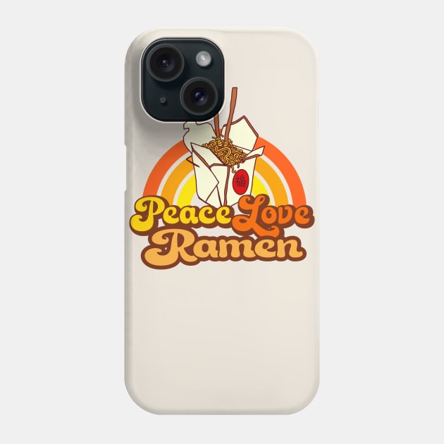 Peace Love Ramen Phone Case by Jitterfly