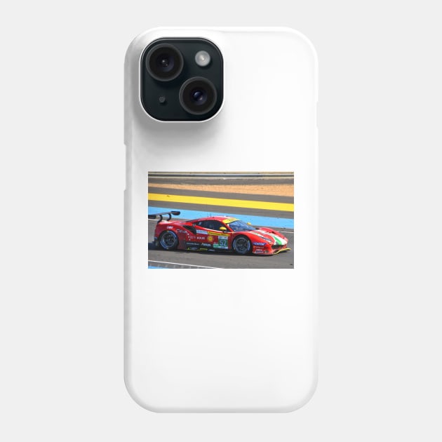 488 GTE EVO 24 Hours of Le Mans 2022 Phone Case by Andy Evans Photos