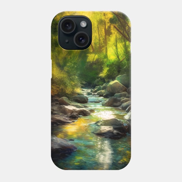 Magical Forest Camping - Enchanting Art Prints, Apparel, and Gear Phone Case by laverdeden