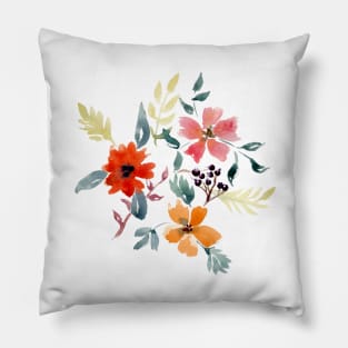 Watercolor Flowers Sticker Pillow