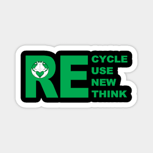 Recycle Reuse Renew Rethink Crisis Environmental Activism Magnet