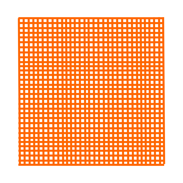 orange mesh grid square lines pattern by Baobabprintstore