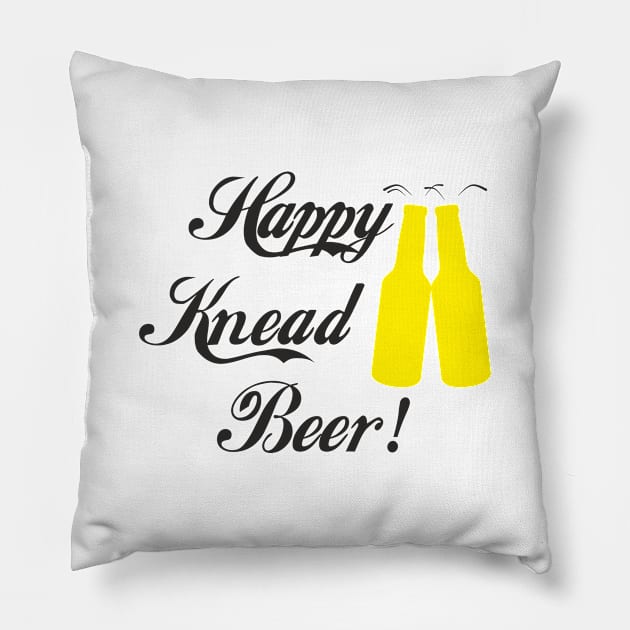 Happy Knead Beer! #7 Pillow by aceofspace