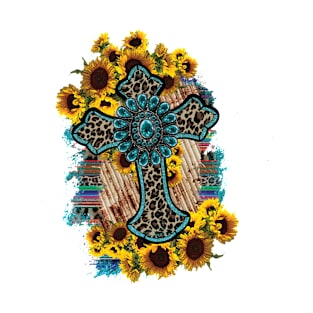 Rustic Cross with Sunflower T-Shirt