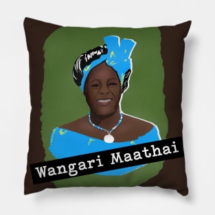 Herstory Portrait: Wangari Maathai Pillow