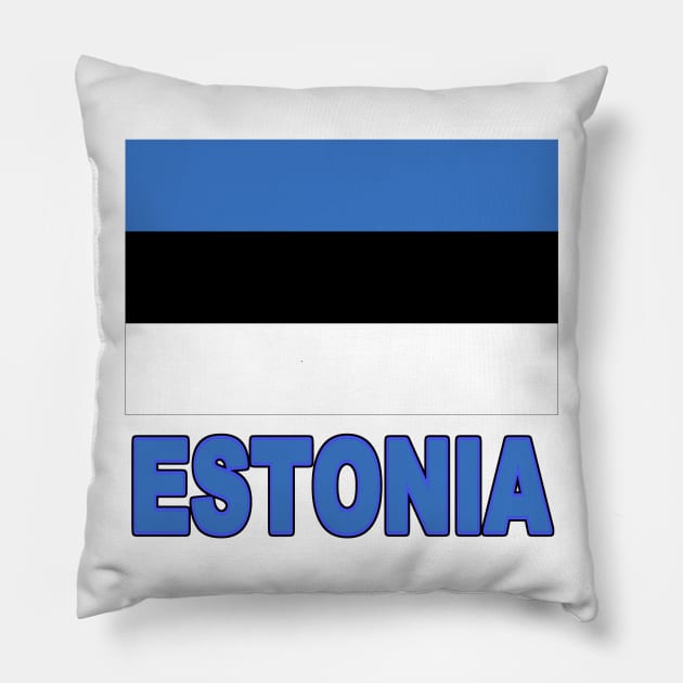 The Pride of Estonia - Estonian Flag Design Pillow by Naves