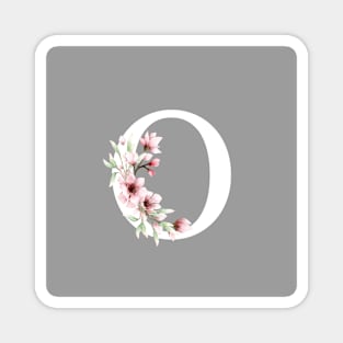 Letter O Monogram With Cherry Blossoms Magnet