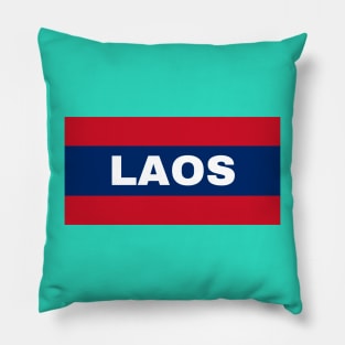 Laos Flag Colors Pillow