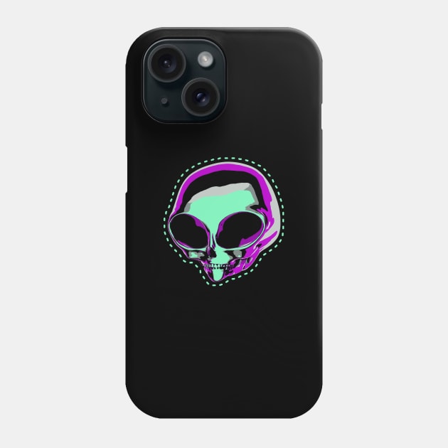 Alien Skull Phone Case by Parsonsarts