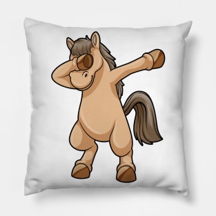 Horse at Hip Hop Dance Dab Pillow