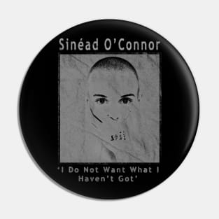 Sinead O'connor Black - Vintage Pin