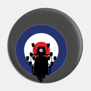 MOD Scooter silhouette with roundel as head lamp Pin