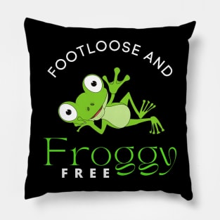 Footloose and Froggy Free Pillow