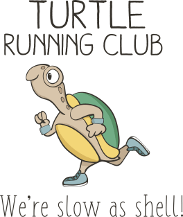 Turtle Running Club, Funny Turtle Running Magnet