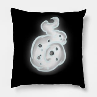 Ghost Flame White Pillow