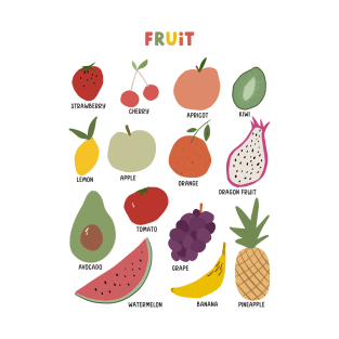 Fruit in Rainbow Colors for Kids T-Shirt