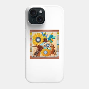 Floral in Yellow and Blue Phone Case