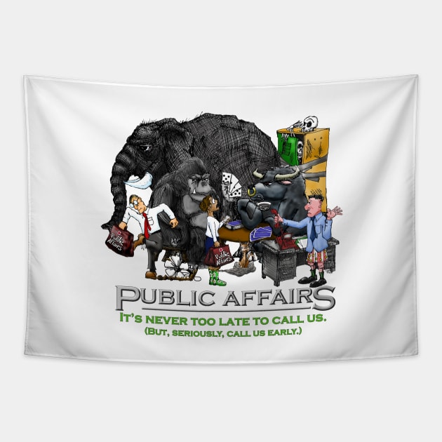 Public Affairs to the Rescue Tapestry by Low_flying_Walrus