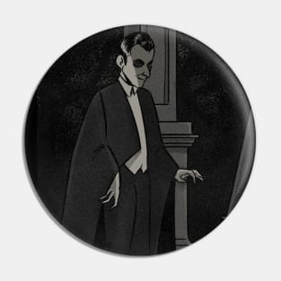 Bela Lugosi in Red Skeleton Pin