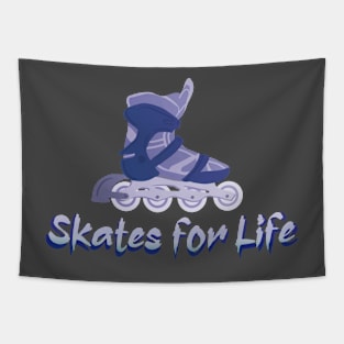 Blue Skates for Life Tapestry