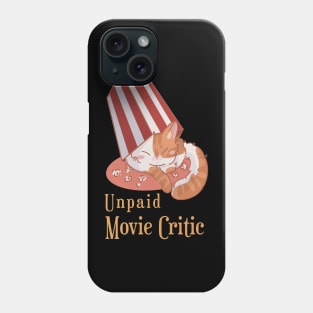 Unpaid Movie Critic - Red and white sleeping cat Phone Case