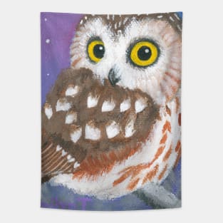 Northern Saw Whet Owl Tapestry