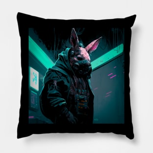 Cyberpunk Rabbit Pillow