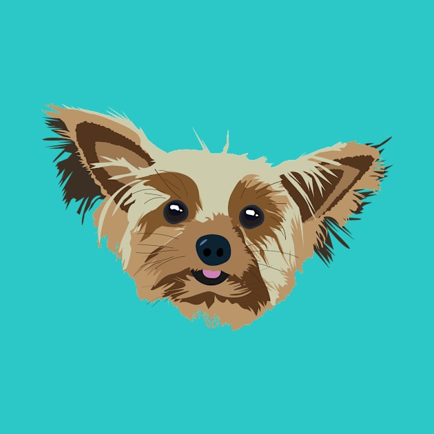 Ellie the Yorkie – Cute Dog Art by Design Garden