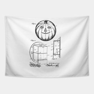 Jack-O-Lantern Vintage Patent Drawing Tapestry