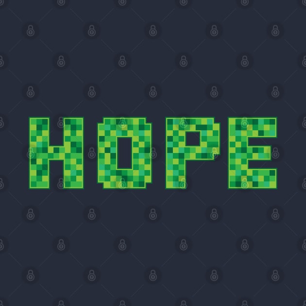 Hope In Pixels Video Game Typography by Commykaze