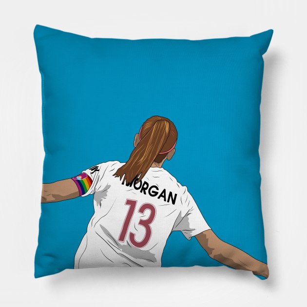 Alex Morgan San Diego Wave Soccer Pillow by Hevding