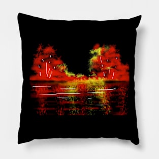 Autumn Trees Reflections Pillow