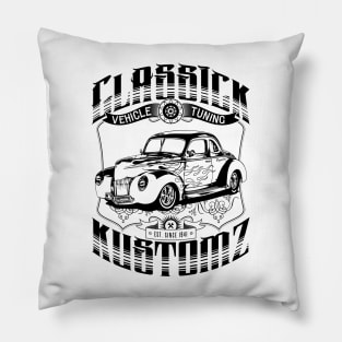 Hot Rod - Classic Kustomz (black) Pillow