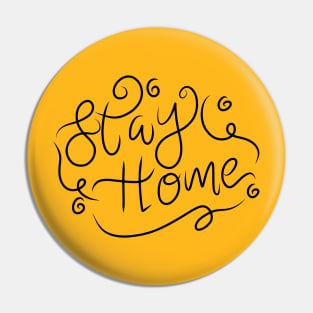 stay home lettering Pin