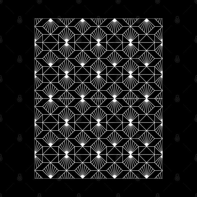 Art Deco Pattern no 93 - Black - Elegant Motifs by Millusti