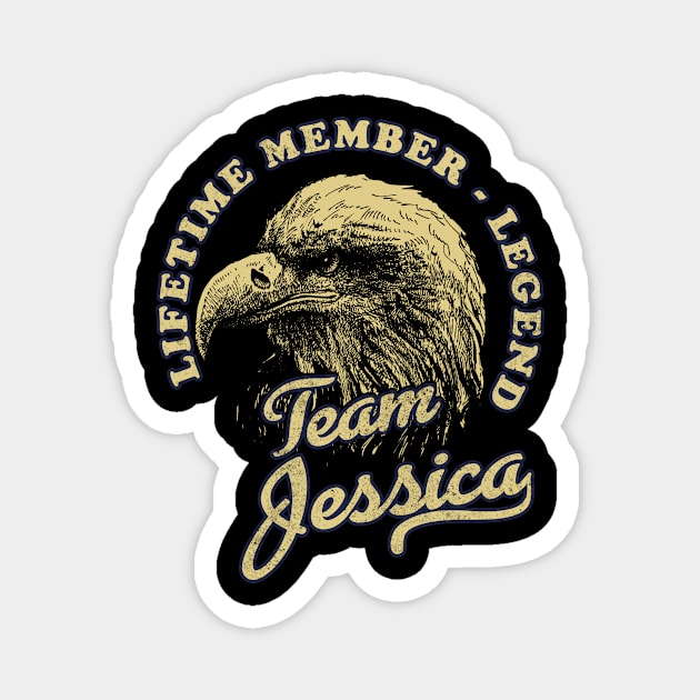 Jessica Name - Lifetime Member Legend - Eagle Magnet by Stacy Peters Art