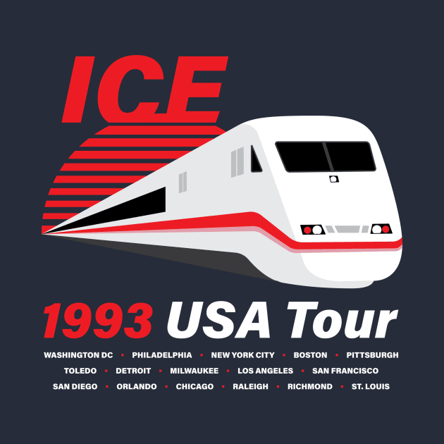 ICE - 1993 USA Tour T-Shirt by peterwjdibble