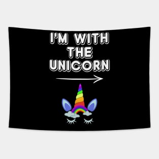 I'm With The Unicorn Birthday Party Tapestry