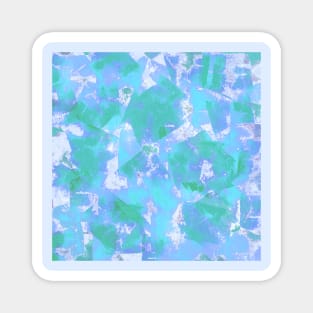 Abstract Swatches in Pastel Blue & Green Magnet