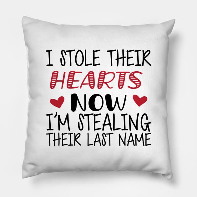 Adoption - I stole their heart now I'm stealing their last name Pillow by KC Happy Shop