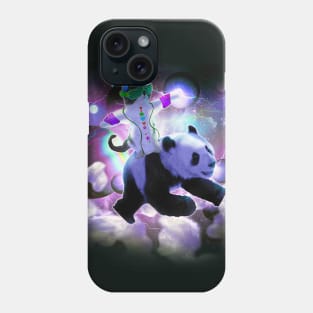 Rave Space Cat Riding Panda Phone Case