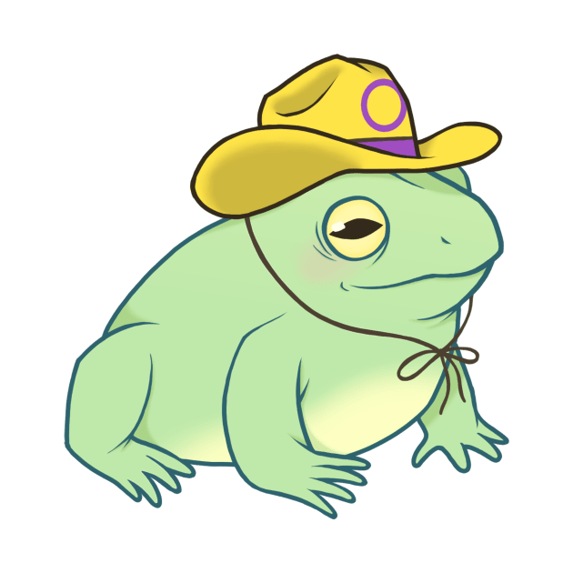 Intersex Pride Cowboy Frog by saltuurn